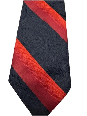 Pierre Cardin Dark Blue Light Blue Red Striped Tie 100% Silk Vtg Foto 1 de 4