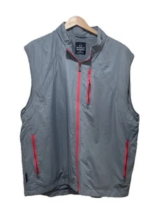 SCOTTeVEST Vest Mens XLarge Gray Full Zip Windbreaker Jacket RFID Hooded Pockets - Picture 1 of 6