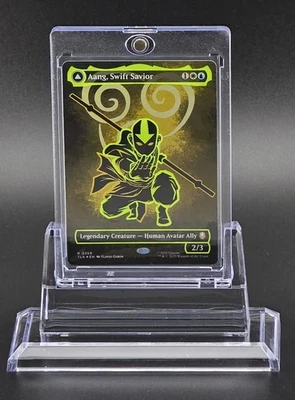 Aang, Swift Savior (Borderless) (Neon Ink Foil) Avatar TLA MTG Pristine Mint - Image 1 of 4