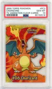 PSA 10 GEM Pokemon 2000 Topps TV Animation Charizard Clear Cards English #PC3 - Picture 1 of 2