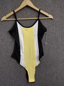 Codigo Body Damen S schwarz/weiß/gelb Tank Tanga dehnbar tailliert - Bild 1 von 9
