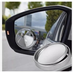 2x Espejos retrovisores de punto ciego ajustables redondos HD vidrio convexo lateral coche - Imagen 1 de 5