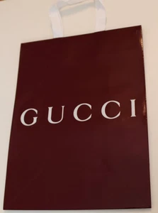 Gucci Geschenktasche Burgunderrot Glänzend 14" x 10" x 6" Griffe Logo Neu Shopping - Bild 1 von 2