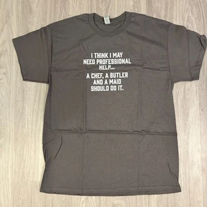 "I think I may need professional help..." T-Shirt Grey Size L - Picture 1 of 4