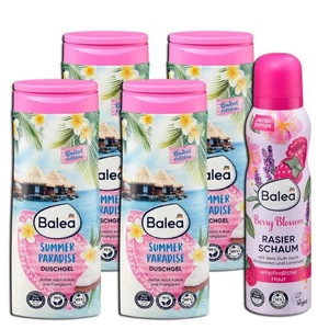 4 x  Duschgel Summer Paradise, 4x300 ml +  Rasierschaum Berry Blossom, 150 ml - Bild 1 von 3