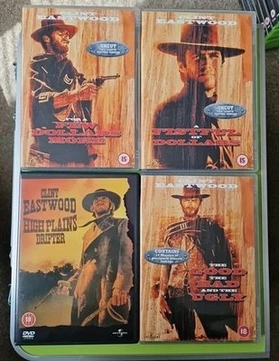 Clint Eastwood 4 Western Film DVD Bundle Job Lot Good Bad Dollars High Plains - Image 1 of 4
