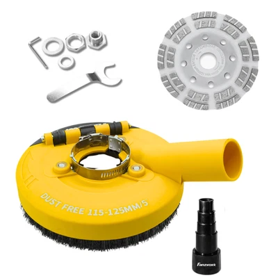 Absaughaube für Winkelschleifer + 125 mm Diamantschleiftopf PROFI 3.Generation - Bild 1 von 4