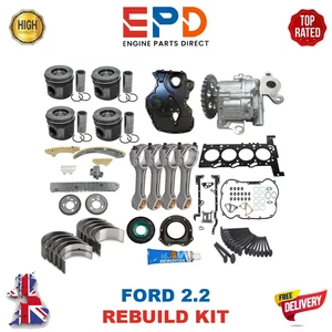 FORD 2.2L TRANSIT TDCI ENGINE (EURO 5) DURATORQ FWD 2011-2018 REBUILD KIT NEW - Picture 1 of 10