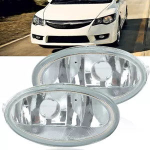 Pair Front Bumper Fog Light Lamp Without Bulbs For Honda Civic Accord 2009-2015 - Picture 1 of 10