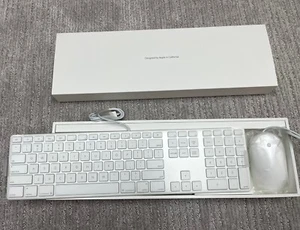 Brand New Apple Aluminum Wired Keyboard A1243 & Apple Mouse A1152 Wired Combo - Picture 1 of 3