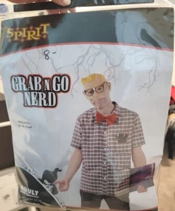 Grab N Go Nerd Costume By Spirit Halloween, Adult Size Medium, NEW! - Picture 1 of 5
