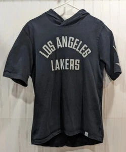 Sudadera con Capucha Los Angeles Lakers Hombres Mediana Negra Nike Camiseta Pullover Manga Corta NBA - Imagen 1 de 9