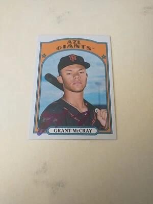 Grant McCray Signed Autograph 2021 Topps Heritage #100 SF Giants RC - Image 1 of 3