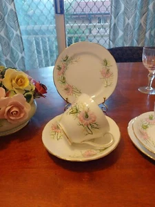 Royal Adderley Bone China love in the mist Trio - Picture 1 of 5