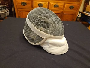 Vintage White & Metal Mesh Santelli NYC Fencing Helmet - Picture 1 of 6
