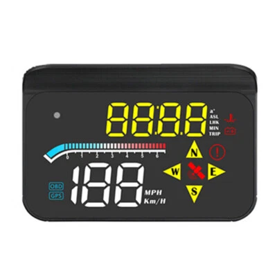 OBD2 GPS Car Digital HUD Head-up Display Speedometer Projector Overspeed Alarm - Image 1 of 4