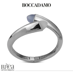 BRACCIALE BOCCADAMO da Donna Caleida, rigido, bronzo rodiato e cristalli KBR018F - Foto 1 di 1