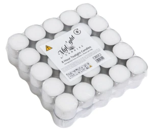 Tea Lights 8 hour Pack of 300 x White Wax Candles Tealights Night Light Bulk - Picture 1 of 3