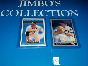 🔺1992 🍃LEAF#294Greg Maddux &1992 Tom Glavine Donruss!🔥COMBO BRAVES LEGENDS!⚾️ - Picture 1 of 5