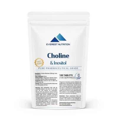 Choline & Inositol Tablets – Liver, Brain, Cognitive & Fat Metabolism Support - Image 1 of 4