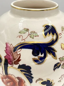 Vintage MASONS Blue Mandalay England Ironstone Asian Floral Ginger Jar/Vase - Picture 1 of 14