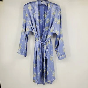 Accappatoio pigiama donna vintage Valerie Stevens con appendiabiti raso stampa floreale M - Foto 1 di 9