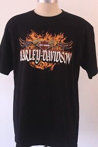 Harley Davidson Green Bay Lambeau Field noir XL T-Shirt Flames Road King USA