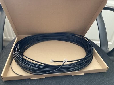 30m BLACK SKY BT INFINITY FIBRE OPTIC RJ11 TO BROADBAND ROUTER EXTENSION CABLE - Image 1 of 2