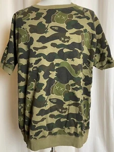 Suéter XL De Colección A Bathing Ape Bape Kaws Bendy Camuflaje Manga Corta Para Hombre Raro - Imagen 1 de 12