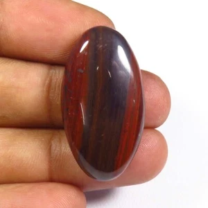 Natural Red Iron Tiger Cabochon 37Cts Handmade Tiger Oval Gemstone 30x16mm IT-33 - Picture 1 of 9
