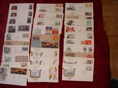 RARE VINTAGE 1976 LOT OF 59pcs US STAMPS FIRST DAY ISSUE COVER DESIGNED ENVELOP - Image 1 of 4