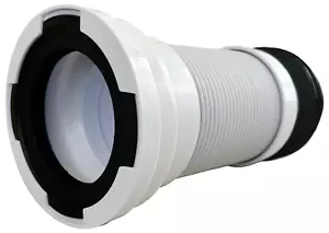 Flexible Toilet Pan Connector Universal WC Toilet Waste Soil Pipe 300mm-600mm - Picture 1 of 9