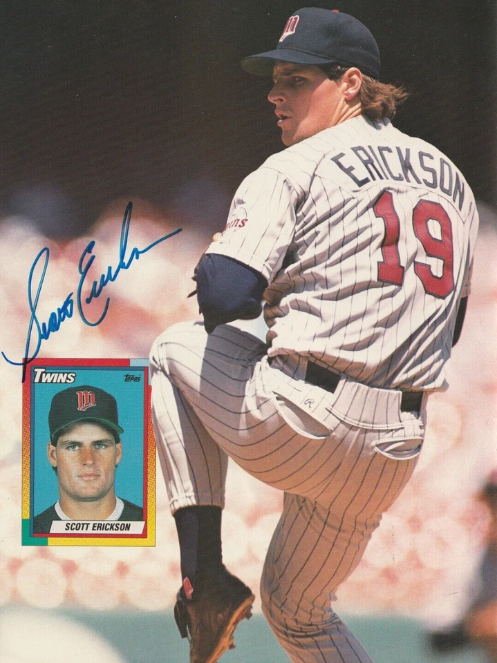 Revista de béisbol Beckett autografiada por Scott Erickson Minnesota Twins rara H887 Foto 1 de 1