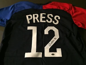 Christen Press Autographed Signed XL Custom USA Soccer Jersey - RSA Hologram - Picture 1 of 6