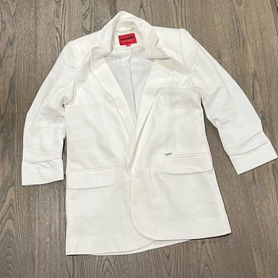 Chaqueta Blazer Guess Mujer Blanca Larga Línea Talla XS Nueva Sin Etiquetas Foto 1 de 4