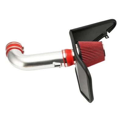 Red 4" Cold Air Intake Kit w/ Heat Shield For 2010-2015 Chevrolet Camaro V8-6.2L Foto 1 de 4