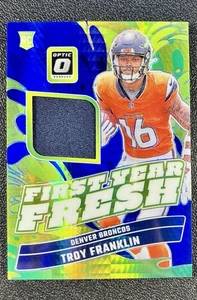 2024 Donruss Optic First Year Fresh Blue Hyper Swatch TROY FRANKLIN #FYF-TFN RC - Picture 1 of 4