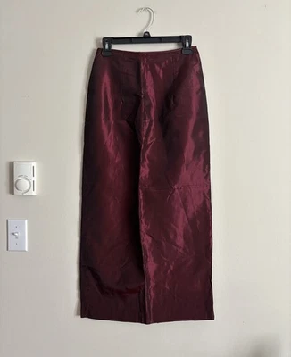 Falda de novia Jessica McClintock años 80 negra roja satinada brillante gótica retro talla 6 Foto 1 de 4