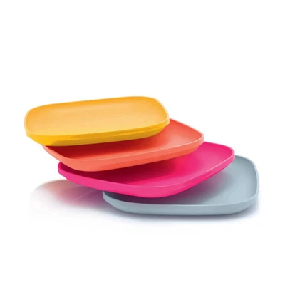 Tupperware To Go EcoEasy Eco Picknick Teller Set (4) Nr. 1534 Kinderteller - Bild 1 von 3