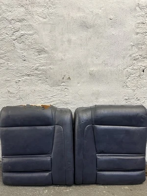 1986.5-1992 Toyota Supra MK3 Blue Leather Rear Upper Seats OEM - Image 1 of 4
