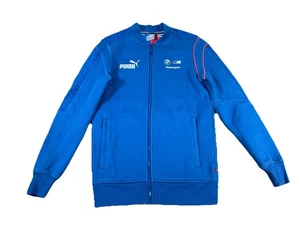 PUMA Bmw Mms Mt7 Sweat Full Zip Jacket Mens Blue Casual Athletic Outerwear XS - Picture 1 of 11