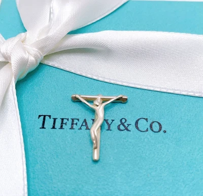 Почти как новый TIFFANY & Co. крест ожерелье серебро 925 распятие маленький из Японии - Изображение 1 из 4