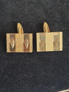 Vintage Gold Tone Cufflinks - Picture 1 of 5