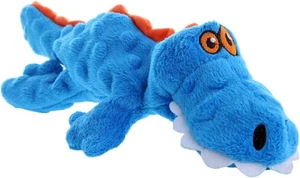 goDog Gators Squeaky Plush Dog Toy, Chew Guard Technology - Small, Gator Blue  - Picture 1 of 3