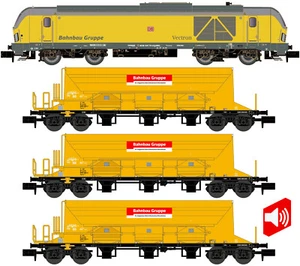 Lemke 96003S BAUZUG Vectron BR 247, 3X SCHOTTERWAGEN DB, DCC DIGITAL SOUND, NEU - Bild 1 von 1