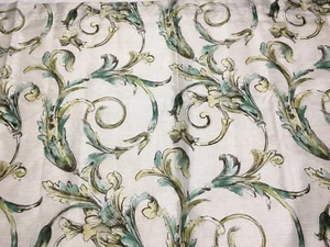 Cortina de Ducha Royal Velvet Diana Crema Verde azulado Lt Hoja de Oro Rollo 72W 71.5L JCP - Imagen 1 de 7