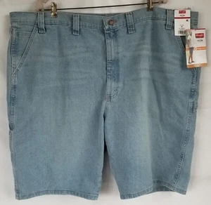 Pantalones Cortos de Jean Wrangler Carpenter Talla 48 Azul Claro Hombre Grande Calce Relajado - Imagen 1 de 4