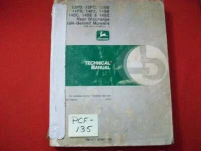 JOHN DEERE TECHNICAL MANUAL REAR DISCHARGE WALK-BEHIND MOWERS 9 MODELS LISTED - Image 1 of 4