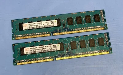 8GB Kit (2 x 4GB) Hynix HMT351U7CFR8A-H9 T0 AE PC3L-10600E DDR3 ECC Server RAM - Image 1 of 3