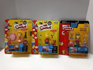 Playmates The Simpsons Bart Simpson, Sunday Best Lisa, Helen Lovejoy Figures Lot - Picture 1 of 14